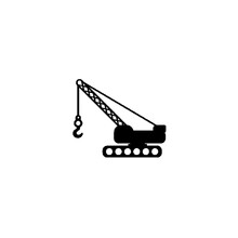 Vector Illustration Of Crane Car Icon