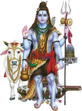 Shiv Standing Photo Bhole Nath With Nandi Mahraj, Shivji Smiling   Mahashivratri Maha Shivratri