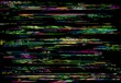 No signal glitch vector background of tv screen noise pattern with VHS rewind or digital video distortion texture. Random color pixel noise abstract backdrop of television signal failure design