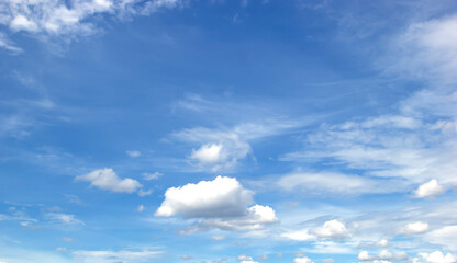 Blue sky background with clouds