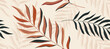 Trendy floral seamless pattern, botanical background