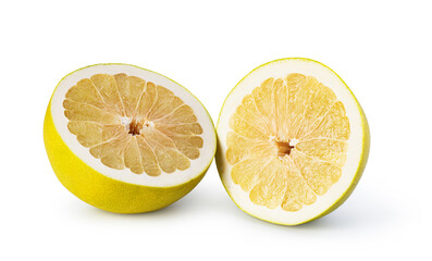 Sticker - Pomelo fruit on white background