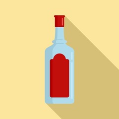 Canvas Print - Sweden vodka bottle icon. Flat illustration of Sweden vodka bottle vector icon for web design