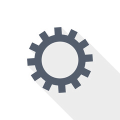 Poster - Gear, cogwheel vector icon, flat design illustration in eps 10