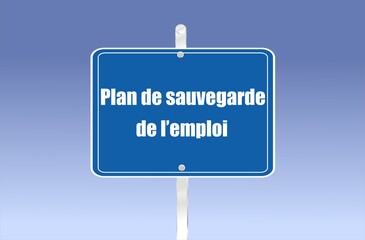 panneau plan de sauvegarde de l'emploi