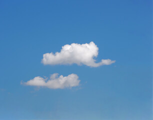 Wall Mural - Cumulus white clouds in the blue sky natural background beautiful nature space for write