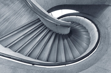 Poster - Modern spiral staircase. Contemporary architecture abstract background