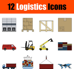 Sticker - Logistics Icon Set