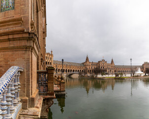 Wall Mural - the Plaza de Espana in the Parque de Maria Luisa in Seville in Andalusia