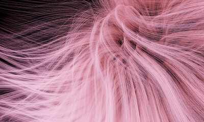 3D rendered abstract pink flowing lines