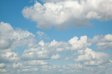 White clouds in the blue sky