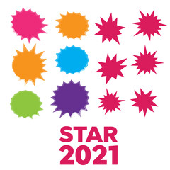 Wall Mural - set of vector starburst, sunburst badges. starburst isolated icons set