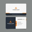 Modern business card black and yellow corporate professional 