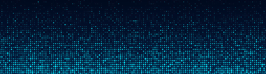 Fototapete - Blue halftone. Pattern. Abstract dotted background. Texture of dots. Retro gradient background. Vector illustration.