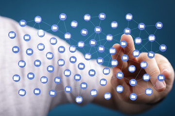 data network 3d digital info