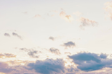 Wall Mural - blue sky at sunrise with clouds, background