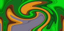Green Red Swirls Abstract Background With Swirls