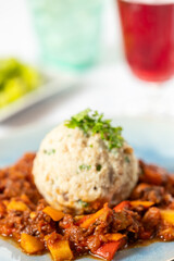 Poster - hungarian goulash with bread dumpling