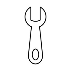 Wall Mural - icon of wrench tool, line style