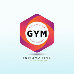 Wall Mural - Gradient color dumbbell icon fitness logo, Gym Fitness Logo Images and Vectors, Stock Photos