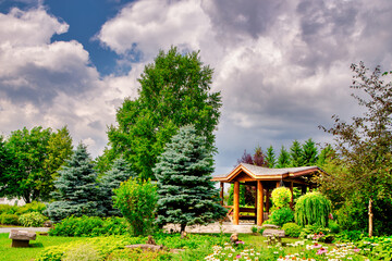 Lovely Garden at Rouyn ( Quebec ) With Footpath