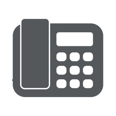 Wall Mural - office phone icon, silhouette style