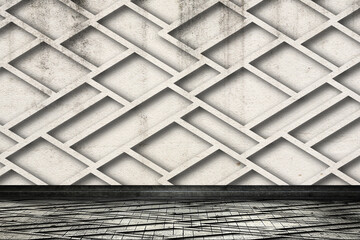 Sticker - 3d rendering modern wall abstract background and pattern