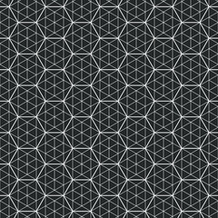 Hexagon art deco pattern background.