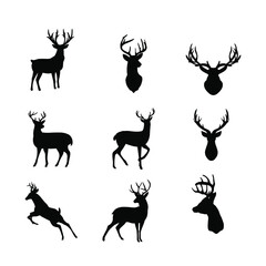 deer silhouette collection