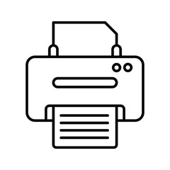 Wall Mural - Printer outline and filled vector icon color editable