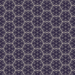 Hexagon art deco pattern background.