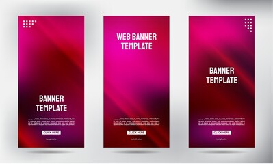 set of Pin Neon roll up business brochure flyer banner design vertical template, cover presentation background, modern publication x-banner and flag-banner, Roll up banner stand template design