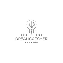 Initial Letter Dc And Dreamcatcher Symbol Logo Illustration Premium Vector