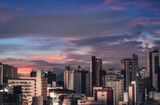 Fototapeta Do pokoju - city skyline at sunset
