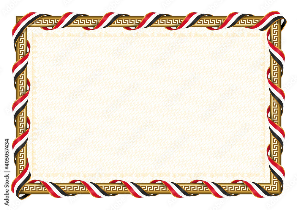 Iraq Frame Pattern Horizontal frame and border with Iraq flag Stock Vector | Adobe Stock