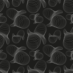 Canvas Print - black white abstract seamless pattern for design