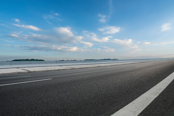 Wall Mural - Road ground and sky cloud landscape