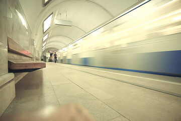 Wall Mural - wagon train subway movement, transportation concept abstract background without people