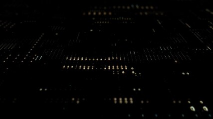 Wall Mural - binary code 3d background with depth of field.. zero and one digits. technology concept. loop animat