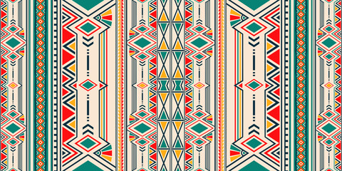 Ikat geometric folklore ornament for ceramics, wallpaper, textile, web, cards. Ethnic pattern. Border ornament. Native american design, Navajo. Mexican motif, Aztec ornament