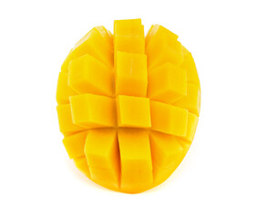 Sticker - mango slice isolated on white background