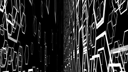 Wall Mural - isolated black background. 3d illustrations. abstract space portal of particles in the universe to m