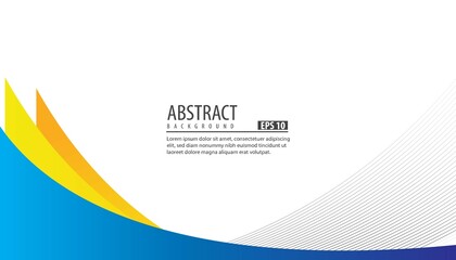 Wall Mural - Abstract background with yellow and blue colour, minimalist, modern, white background. Vector illustration