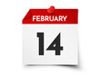 © psdgraphicscom - February 14 day calendar