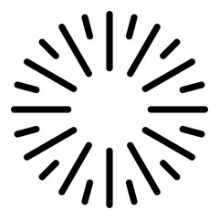 Canvas Print - Firework celebration icon. Outline firework celebration vector icon for web design isolated on white background