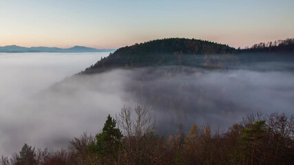 Wall Mural - time lapse - over the clouds - nature landscape