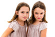 © _jure - Identical twin girls sisters are posing for the camera.