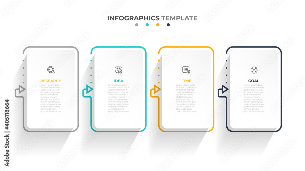 Vector infographic rectangle label, template design. Business concept ...