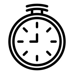Poster - Stopwatch icon. Outline stopwatch vector icon for web design isolated on white background