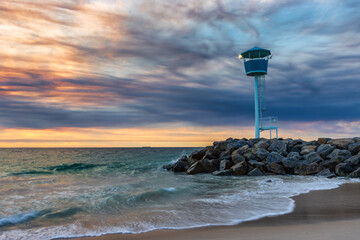 Wall Mural - Sunset at City Beach Jetty, Perth